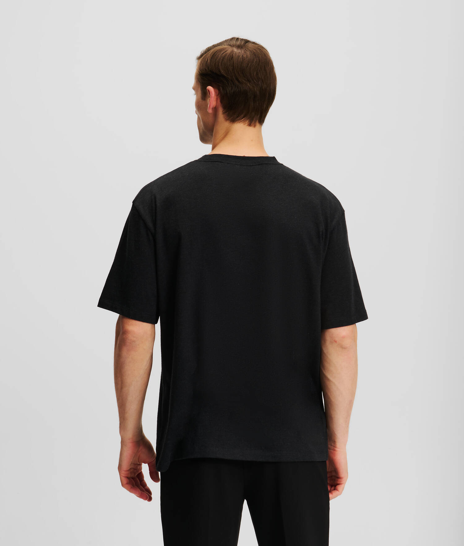 T-SHIRT EN LAINE MÉLANGÉE KL MONOGRAM
