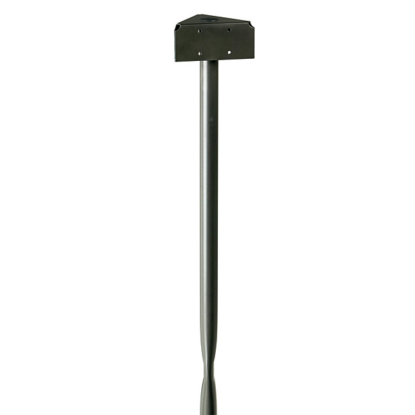 Poteau pour support triangulaire sac poubelle à enfouir Rossignol gris 1,30 m