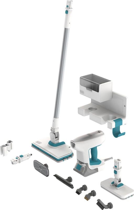 BLACK+DECKER BHSM15FX10-QS steam-mop - 1500W - incl. 10 accessoires, extensiekit en opbergoplossing