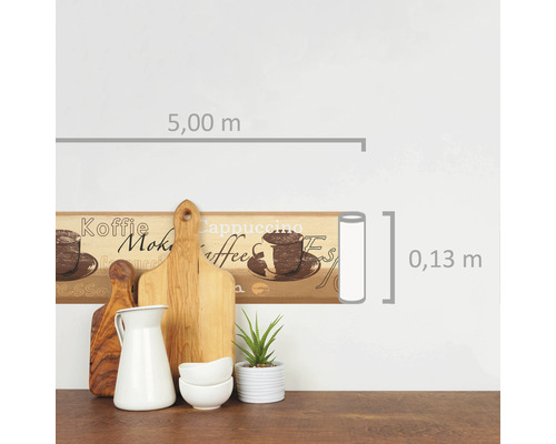 Rand 8985-17 Alleen Randen 9 zelfklevende koffievarianten bruin beige 5 m x 13,2 cm