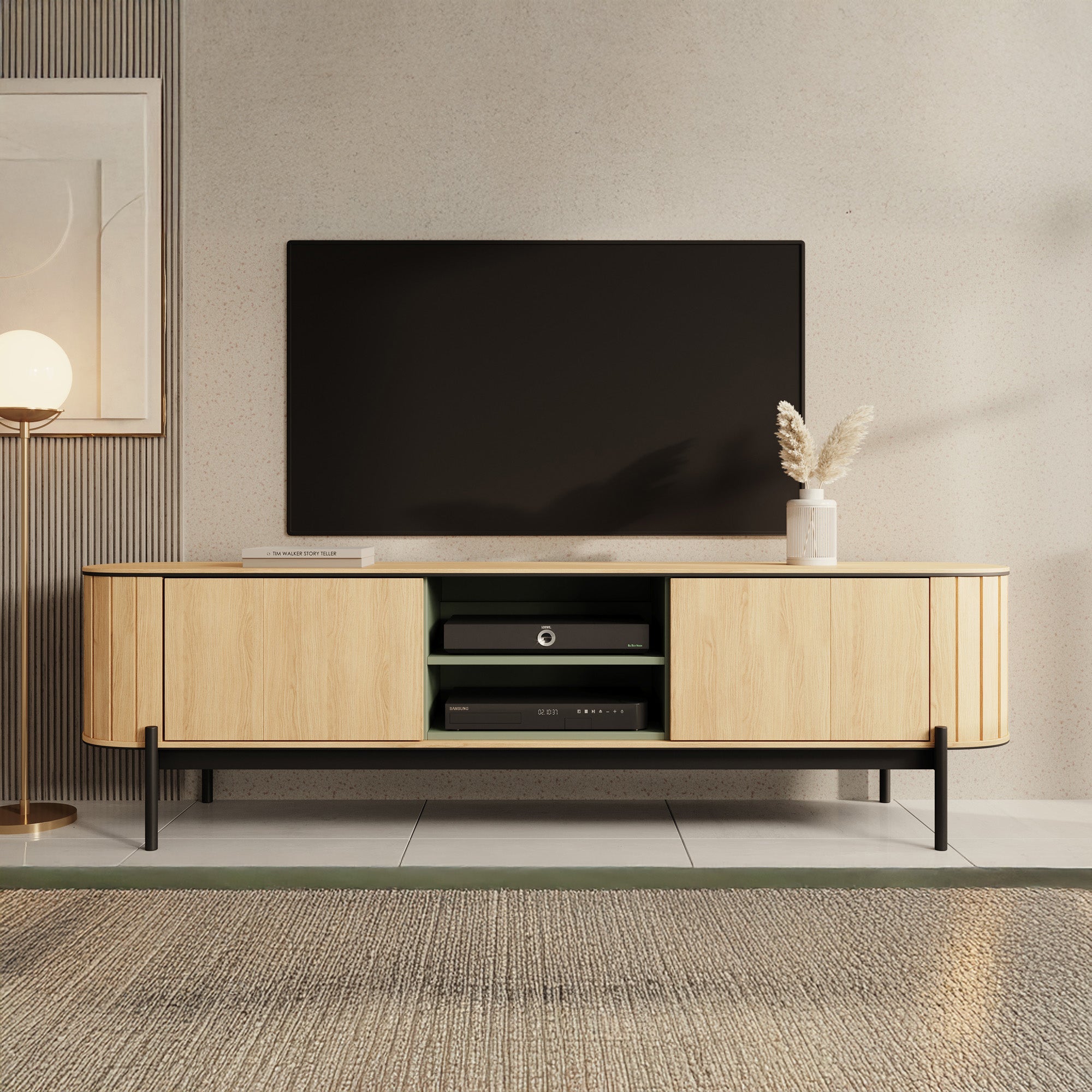 Meubella - TV-Meubel Royale - Eiken - 200 cm