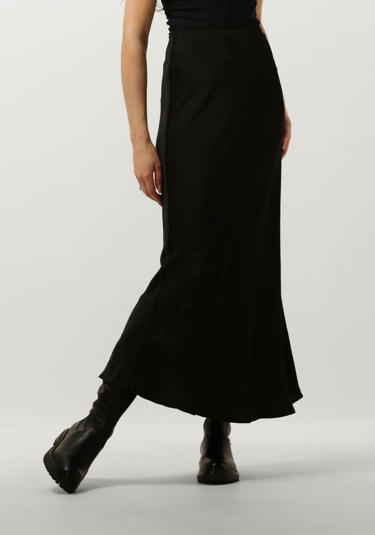 NEO NOIR zwarte neo noir midirok vicky heavy sateen skirt