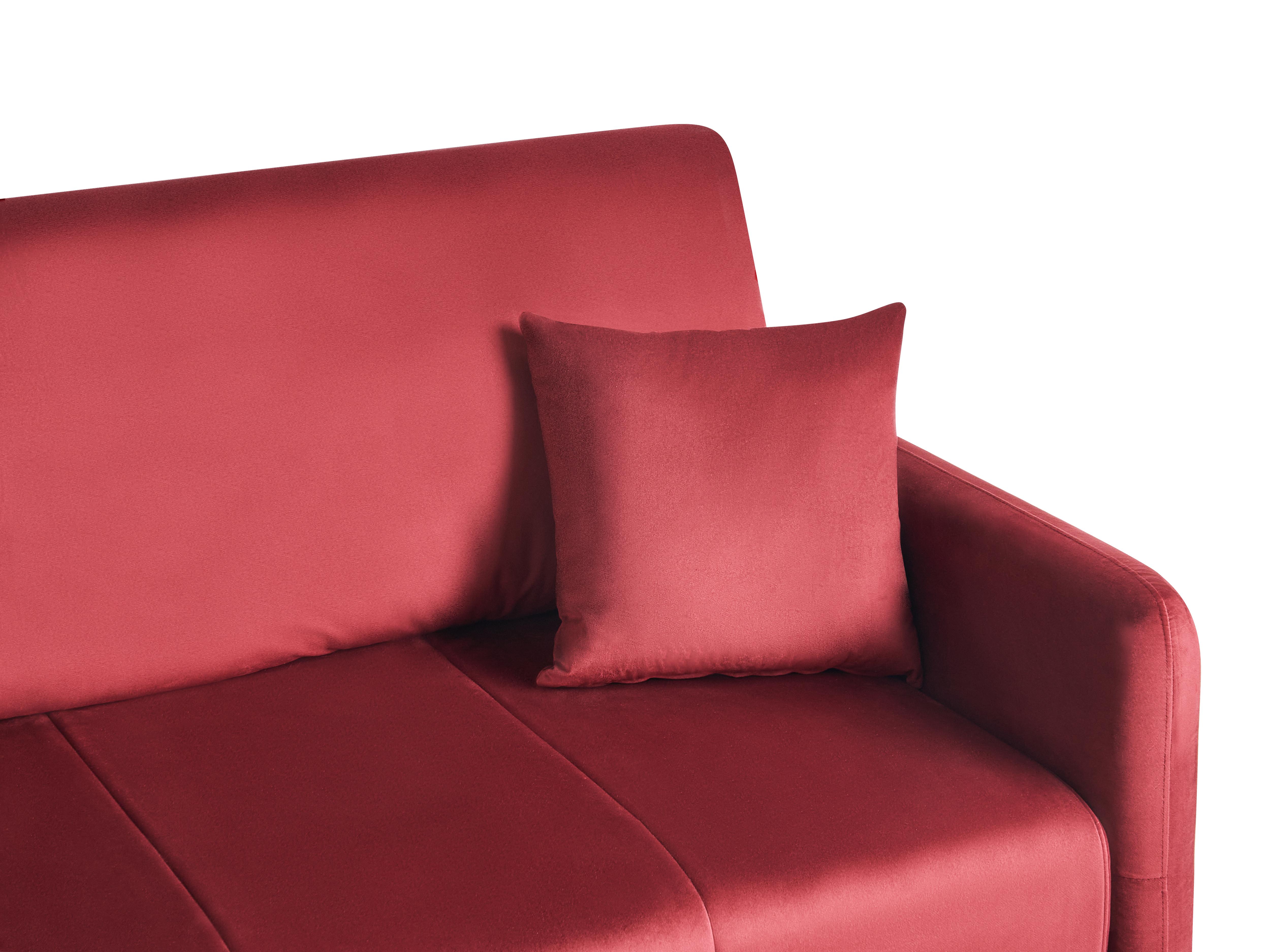 Slaapbank 3-zits EGGE Fluweel Bordeauxrood