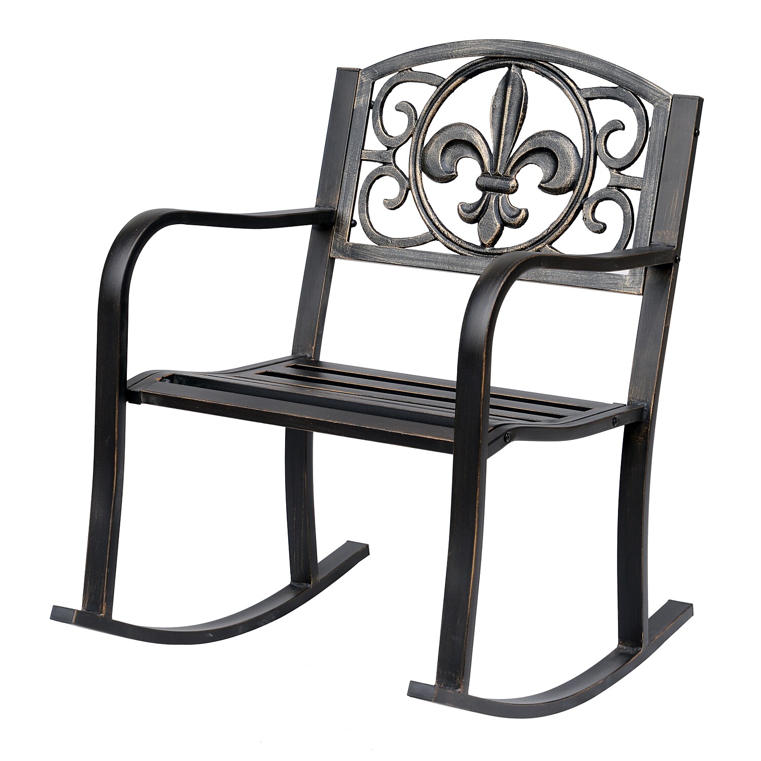 Outsunny Gartenstuhl im Antik-Optik bronze 73 x 60 x 85 cm (LxBxH)