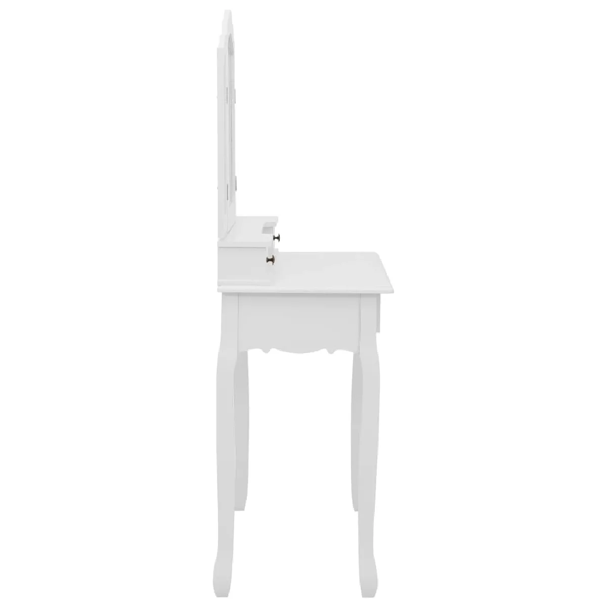Helloshop26 Ensemble coiffeuse avec tabouret - Blanc