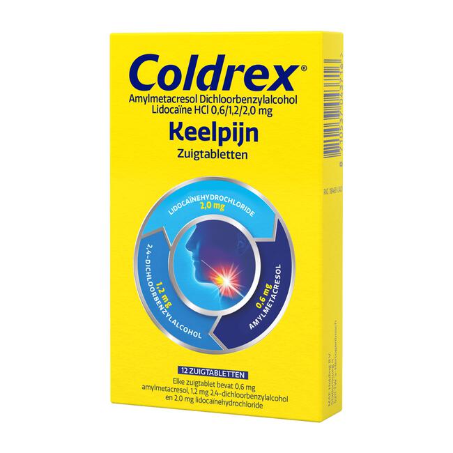 Coldrex Keelpastilles 12 Stuks