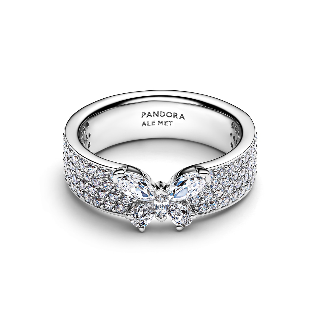 Pandora Timeless Funkelnder Schmetterling Markanter Ring 925 Silber