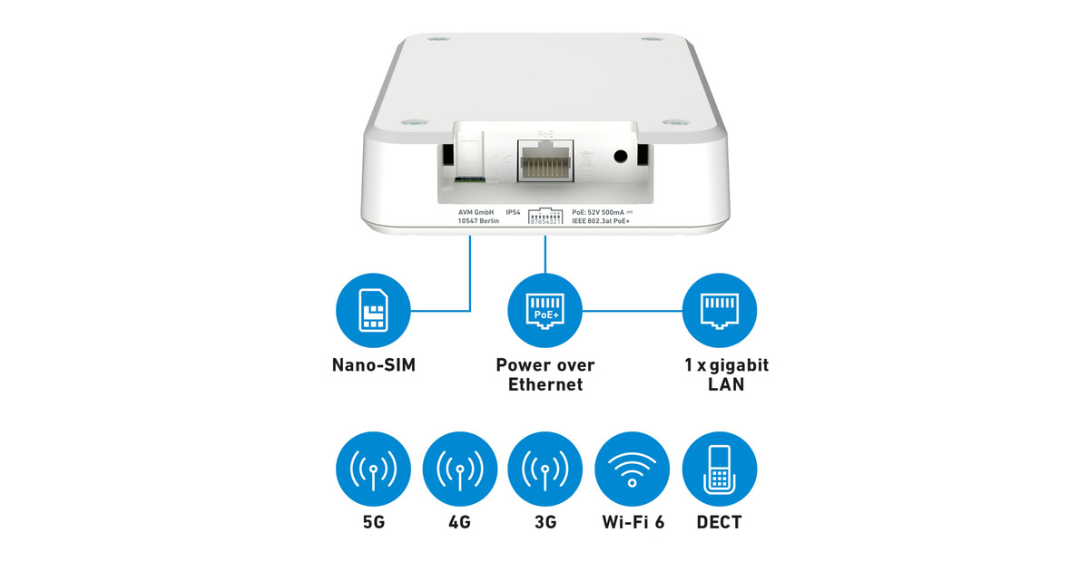 FRITZ!Box 6860 5G Edition International draadloze router  (Rood, Mesh, 5G)