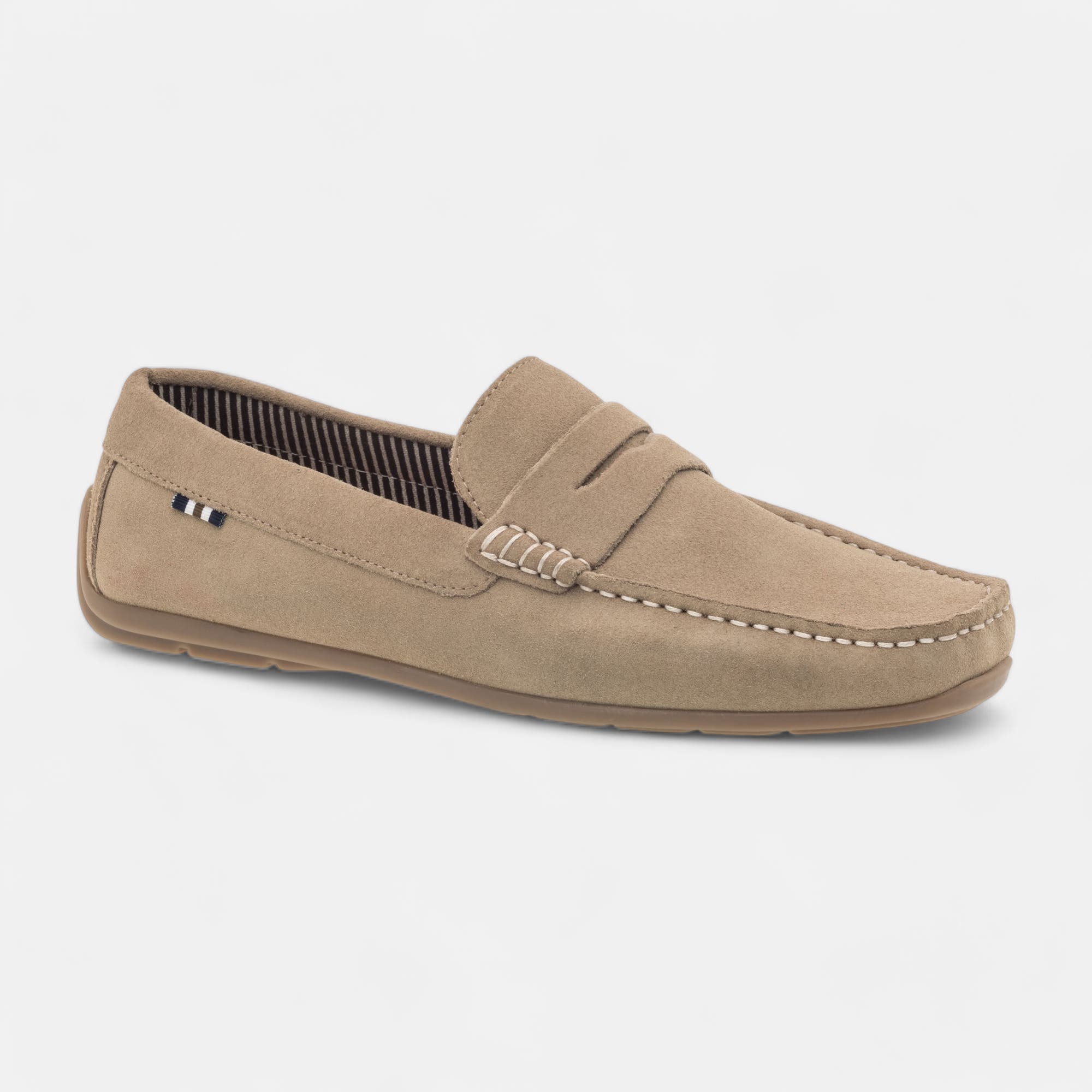 Mocassins Homme en cuir beige