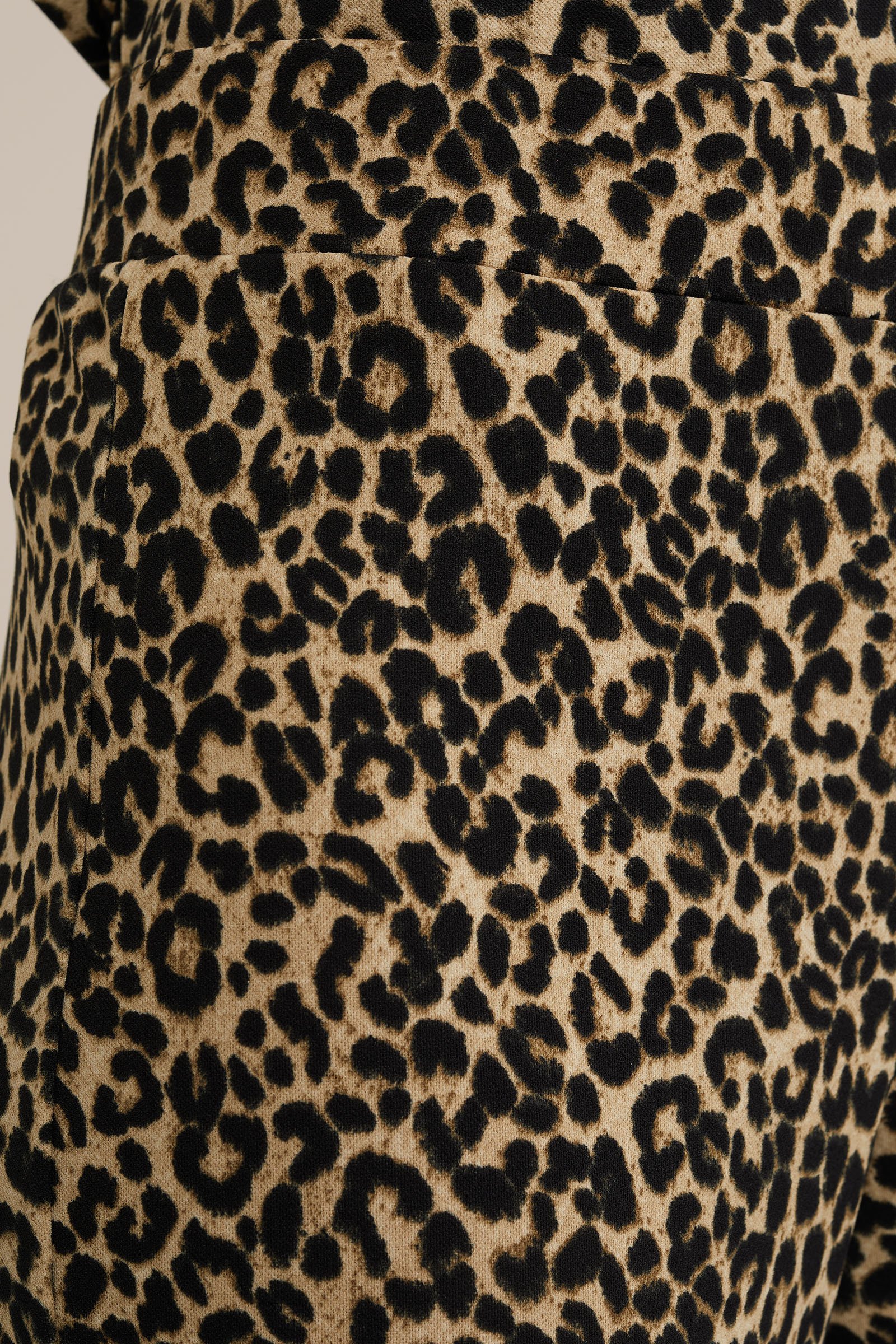 broek met dessin WE Fashion Beige