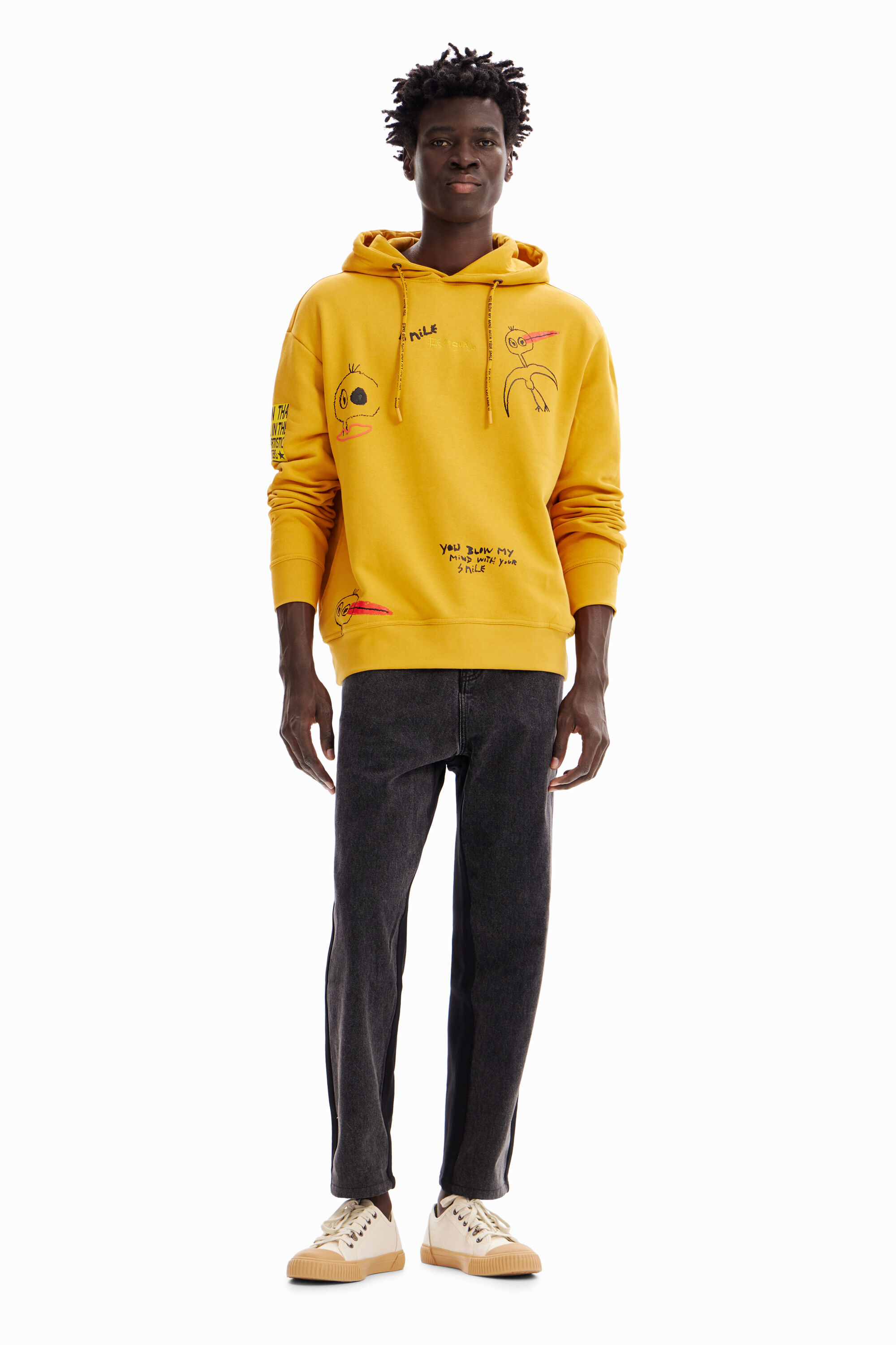Sweat-shirt capuche oiseaux
