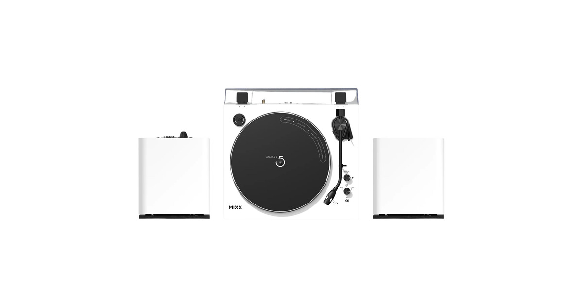 MIXXAnalog System 5 Stereo Vinyl Wh platenspeler  (Wit, 33/45 RPM)