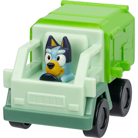 Bluey familiens minibiler m. figur - flere varianter - assorteret