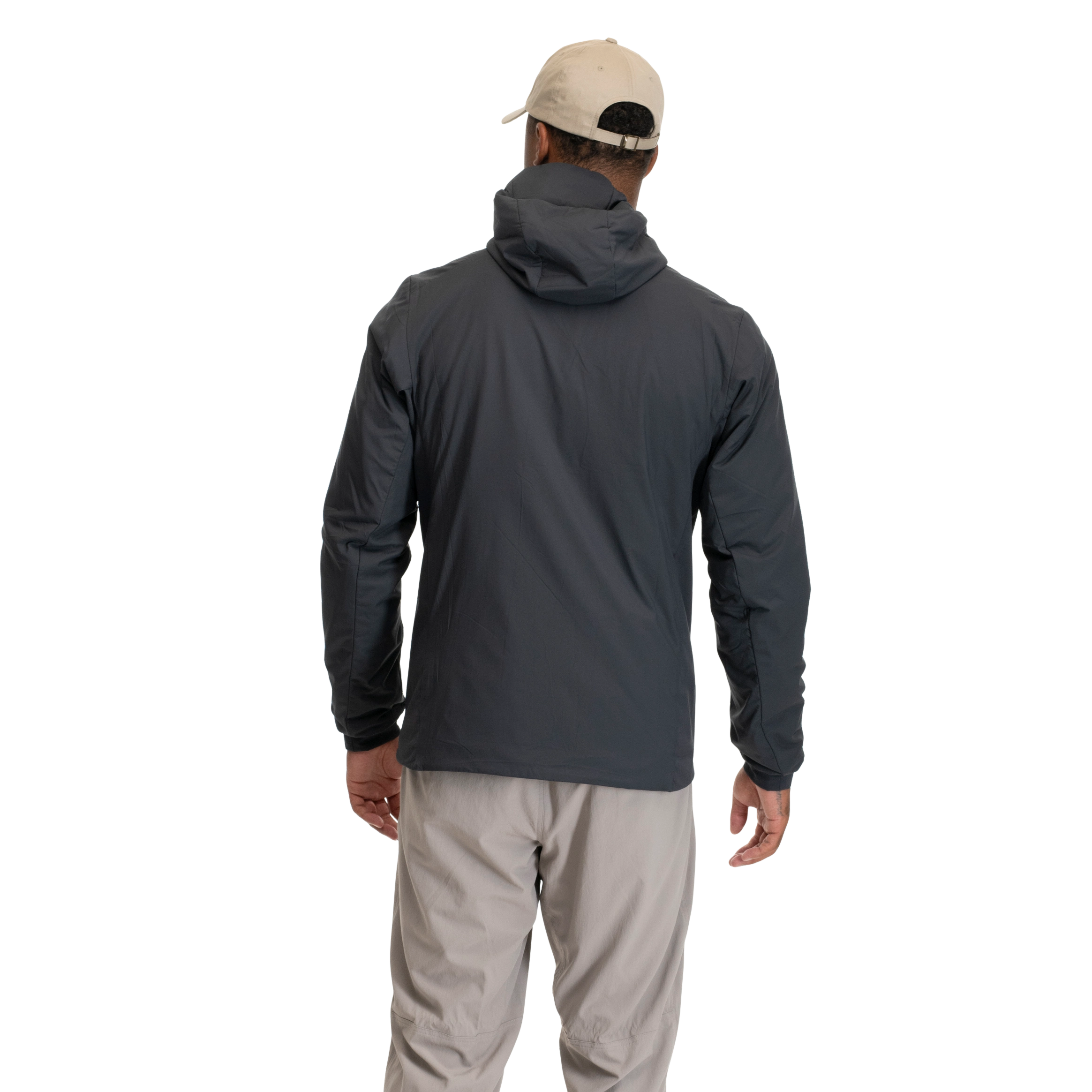 Holo Insulated Hood Jacket Men Dark Shadow Grey