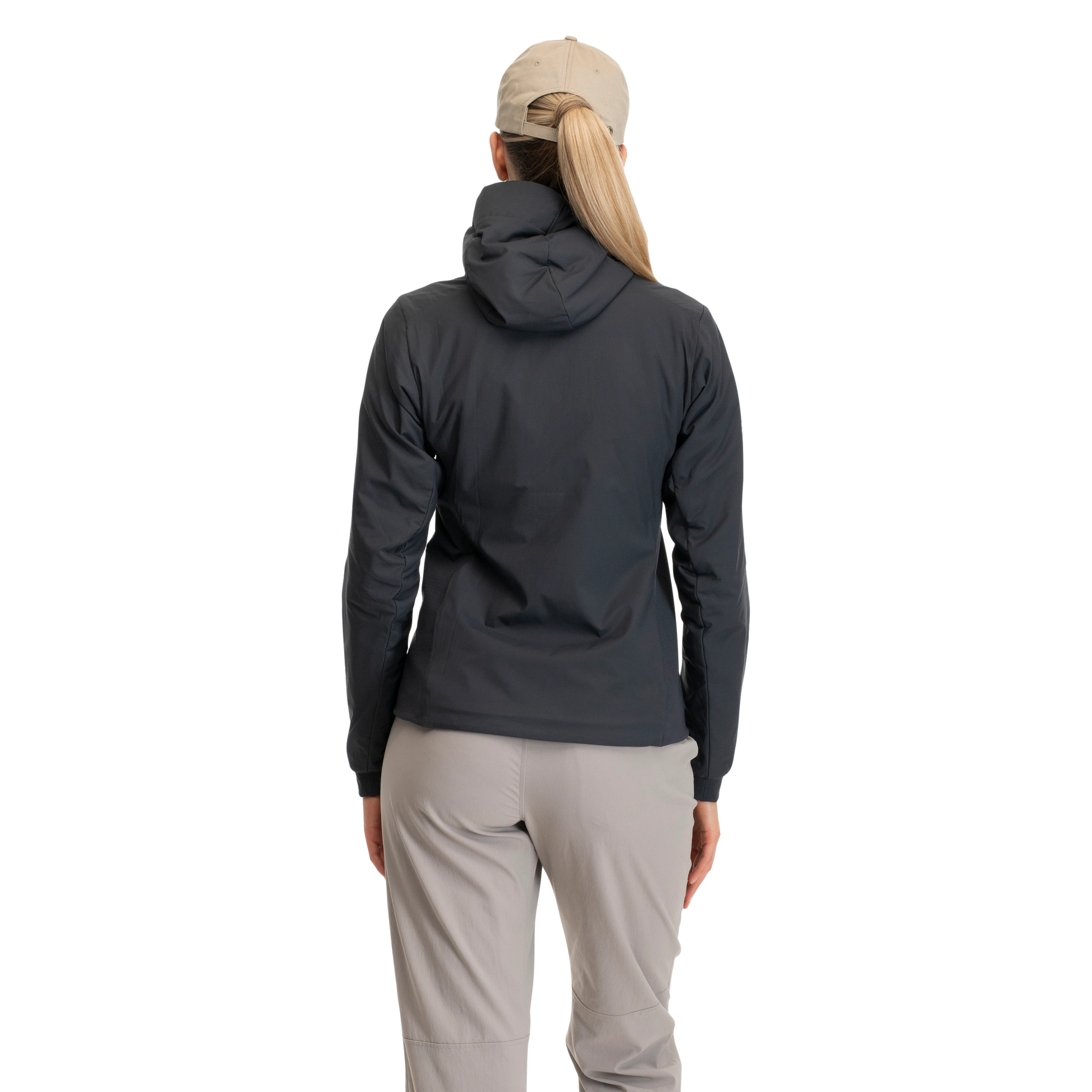 Holo Insulated Hood Jacket Women Dark Shadow Grey