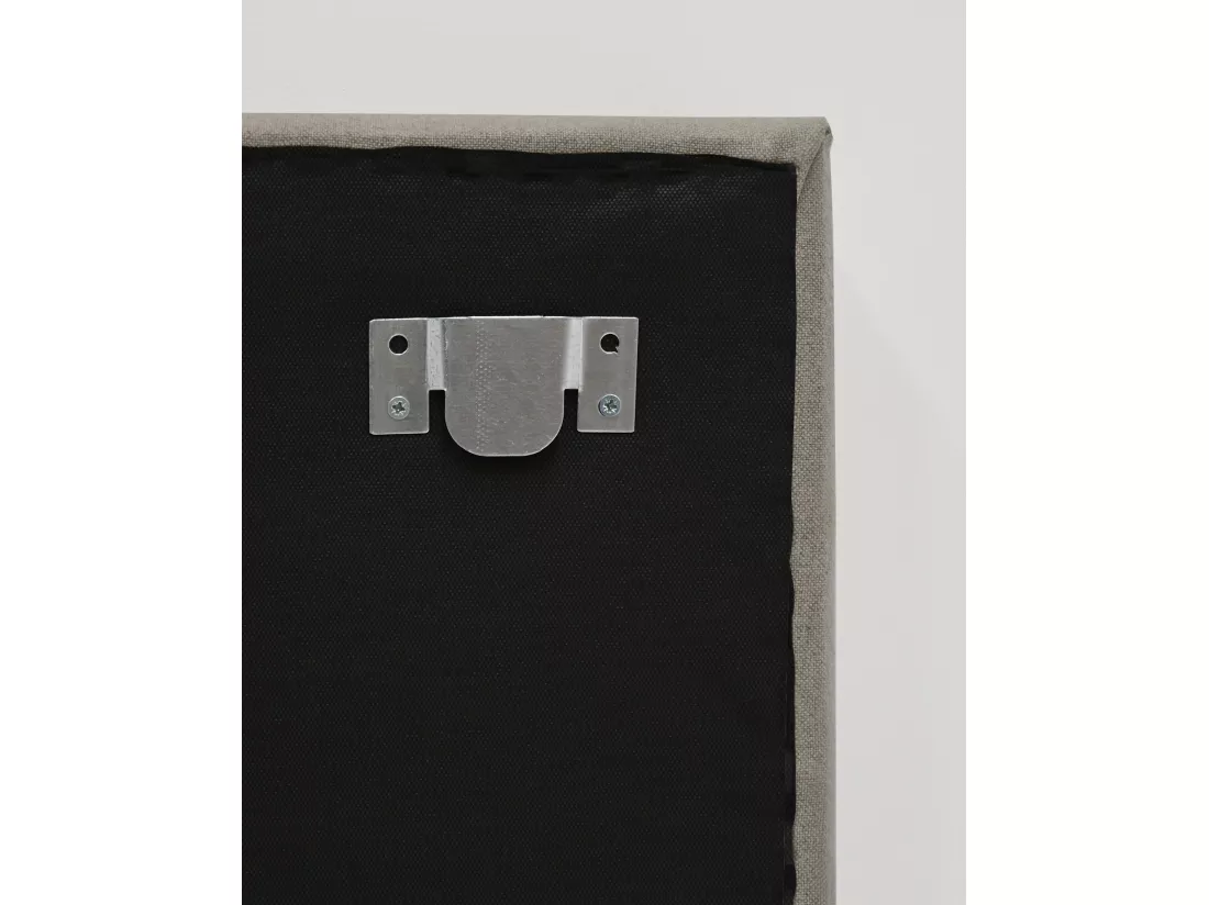 Tête de lit en coton gris 180x80cm - OLIVIA - DECOWOOD