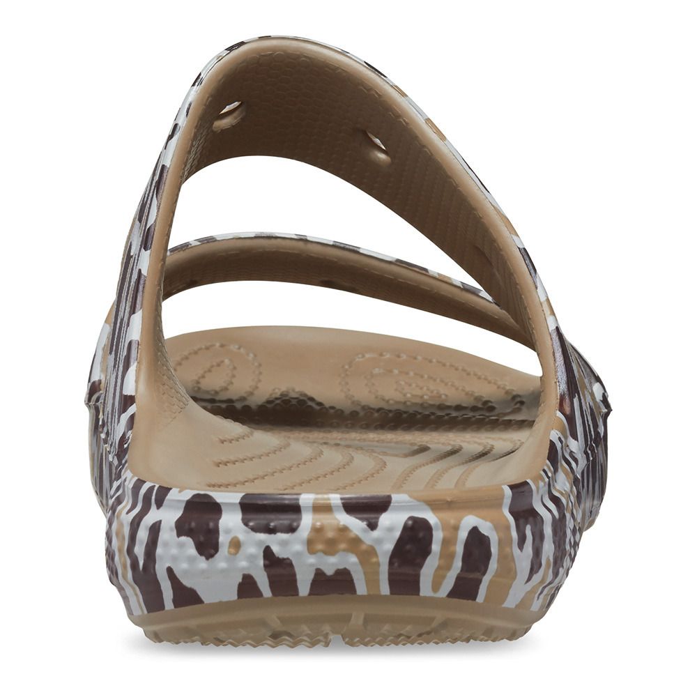 Crocs CLASSIC ANIMAL PRINT - Sandales Femme khaki/leopard