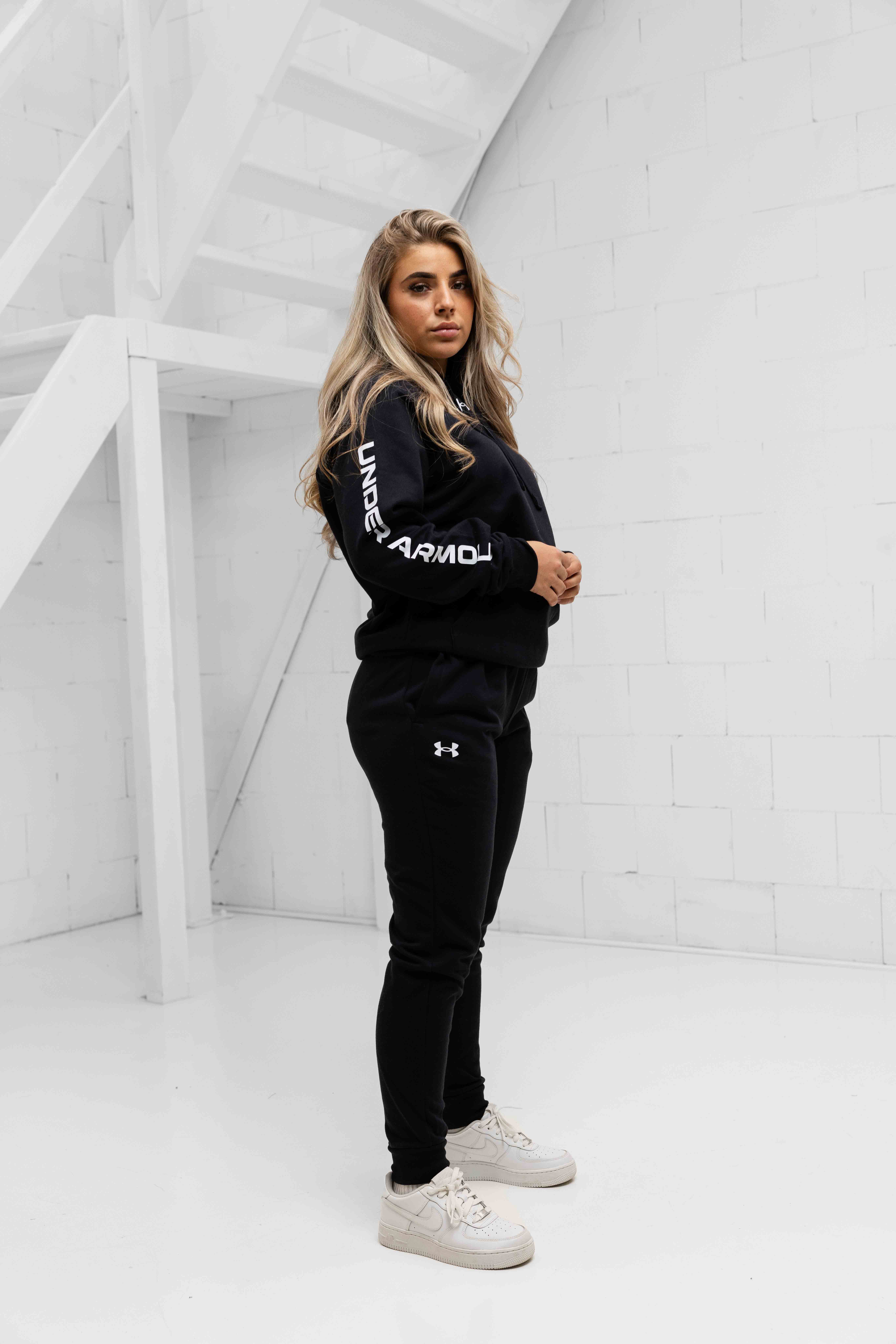 Under Armour Rival Fleece Trainingspak Dames Zwart