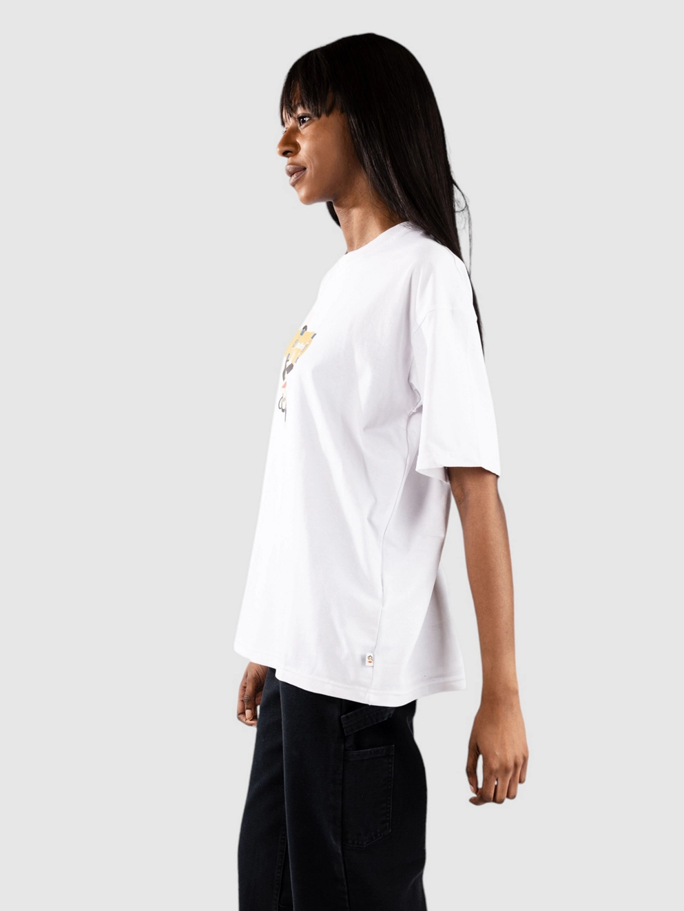 Daisy Street x Paul Frank Oversized Julius Skateboard Print T-Shirt white/multi