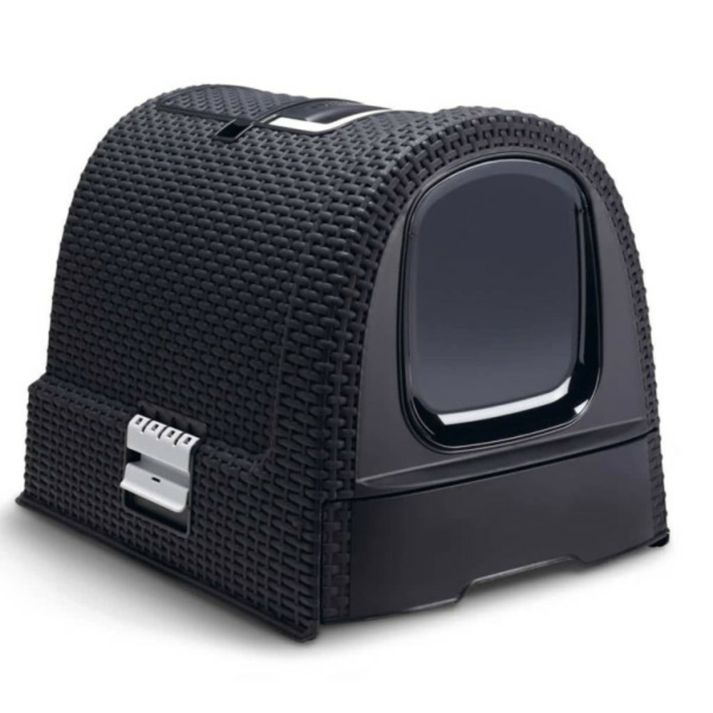 Curver bac a litiere pour chats 51x38,5x39,5 cm anthracite