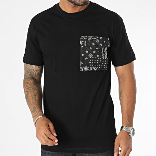 Tee Shirt Poche Noir Bandana