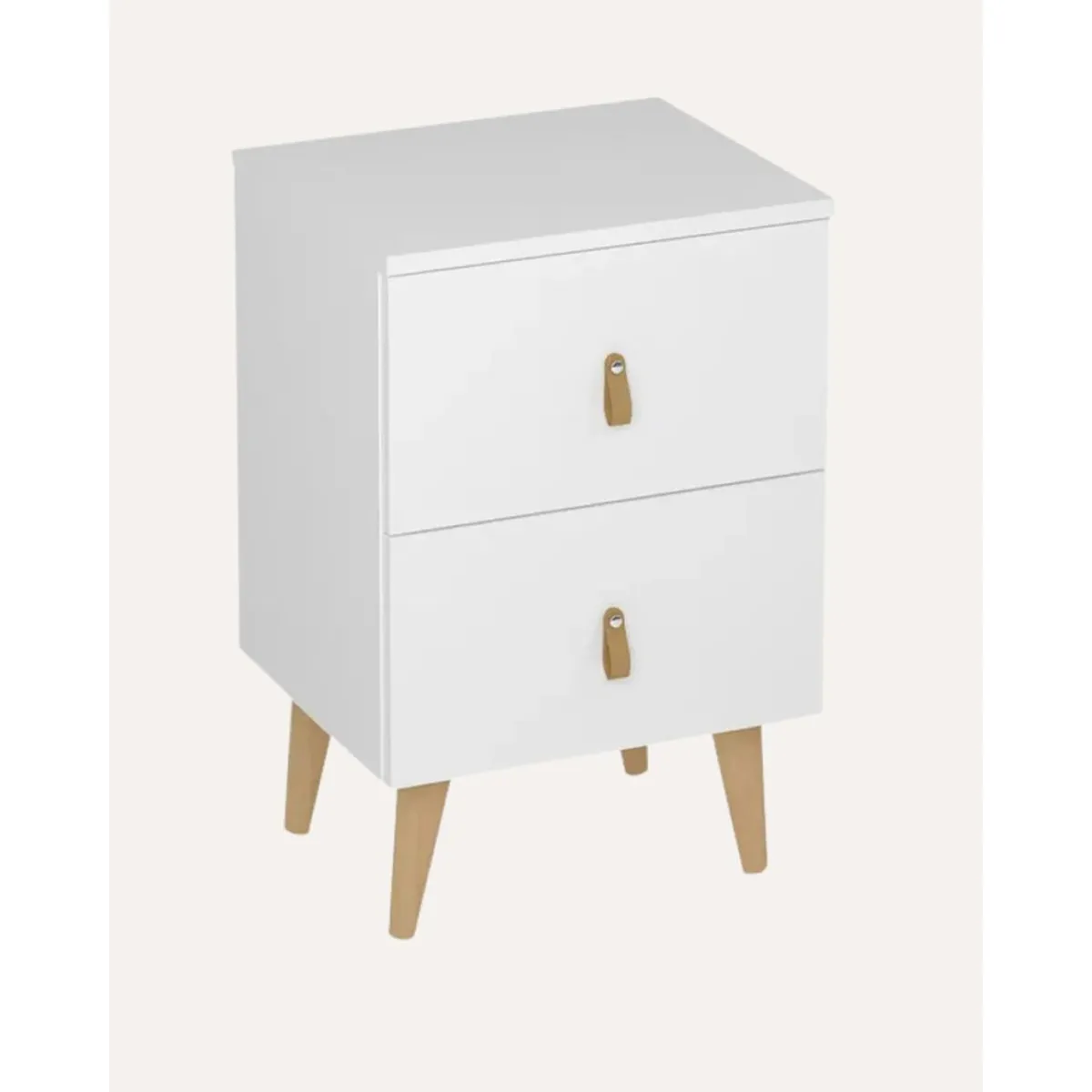 Pegane Table de Chevet - Blanc