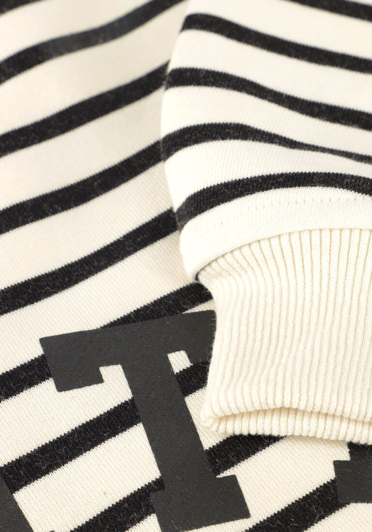 gebroken wit haute l'amitié trui stripe logo sweat