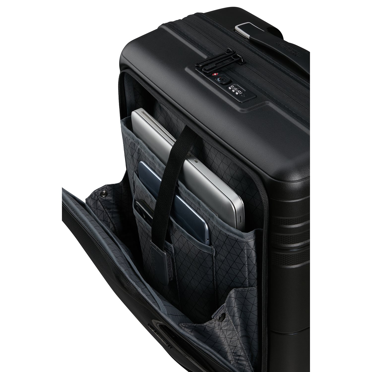 American Tourister Hello Cabin Spinner 55 EXP onyx black