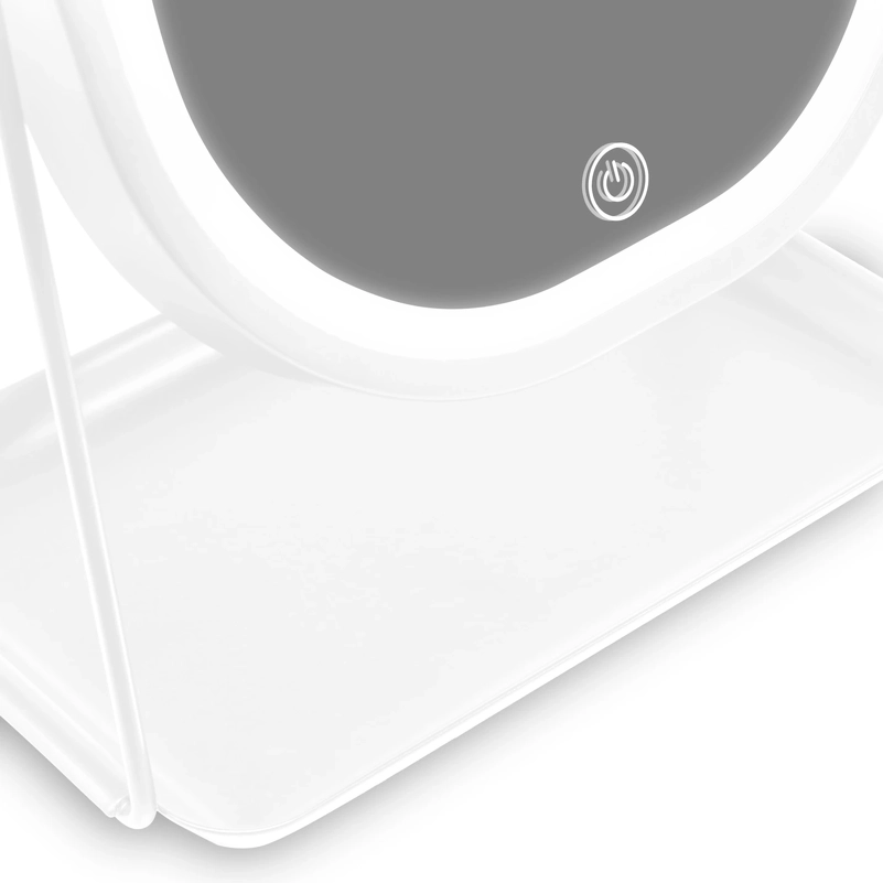 Gillian Jones Makeup Table Mirror LED-Light & Tray - White 10212-90