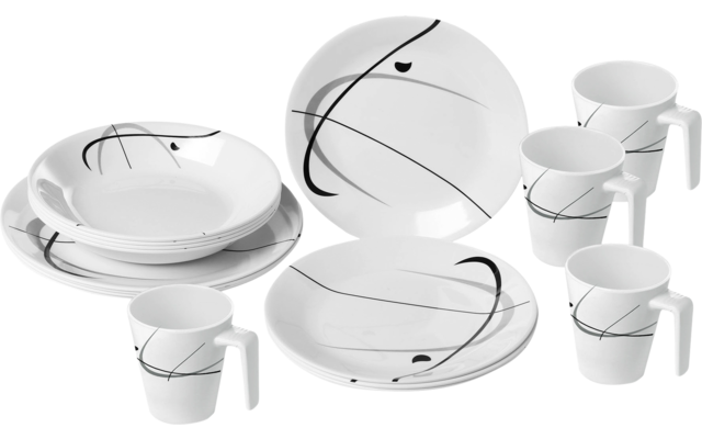 Brunner Melamine Geschirrset 16 teilig 4 Personen