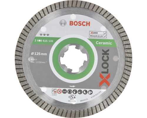 Bosch Best for Ceramic diamantdoorslijpschijf Ø 125x22,23 mm, X-LOCK opname