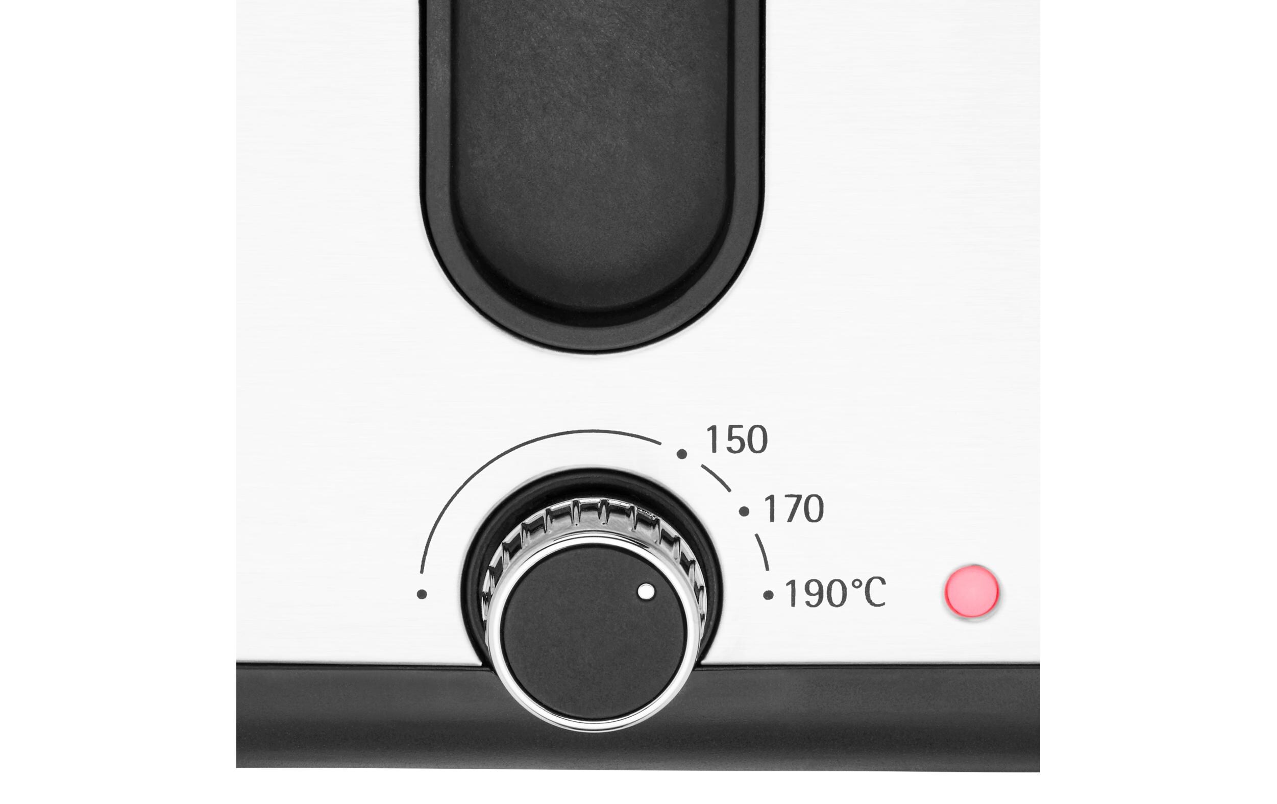Fritteuse Küchenminis Fryer & Dicer Schwarz/Silber<br>Fritteuse mit Kartoffel Schneider