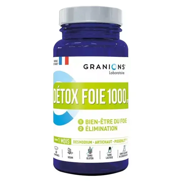 Granions Liver Detox 1000mg Bem-estar do Fígado 60 Comprimidos
