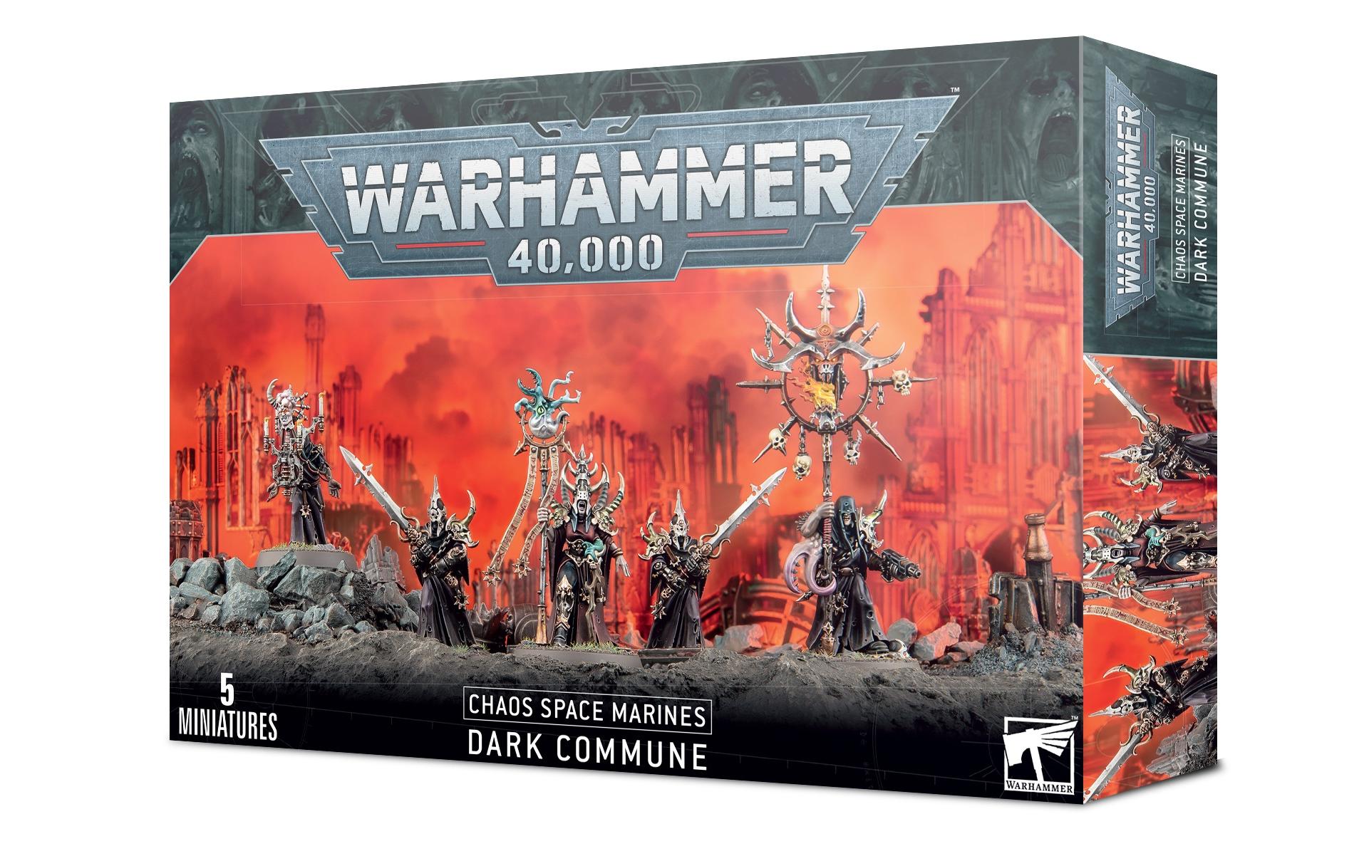 Figurenset Warhammer 40.000 Dunkle KongregationWarhammer 40.000 Chaos Space Marines Dark Commune Miniaturen