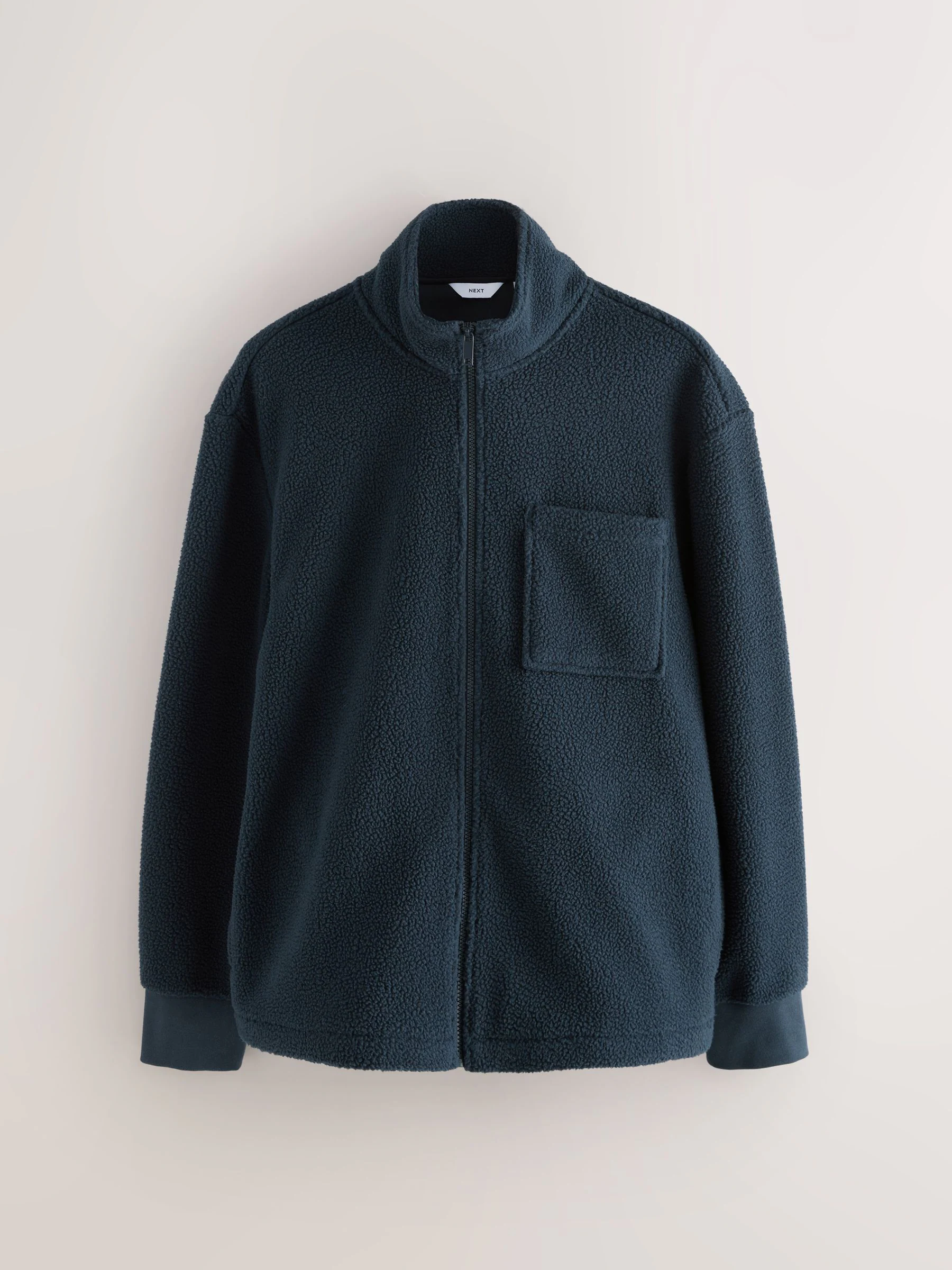 Donkerblauw - Volledig doorlopende rits - Borg Fleece