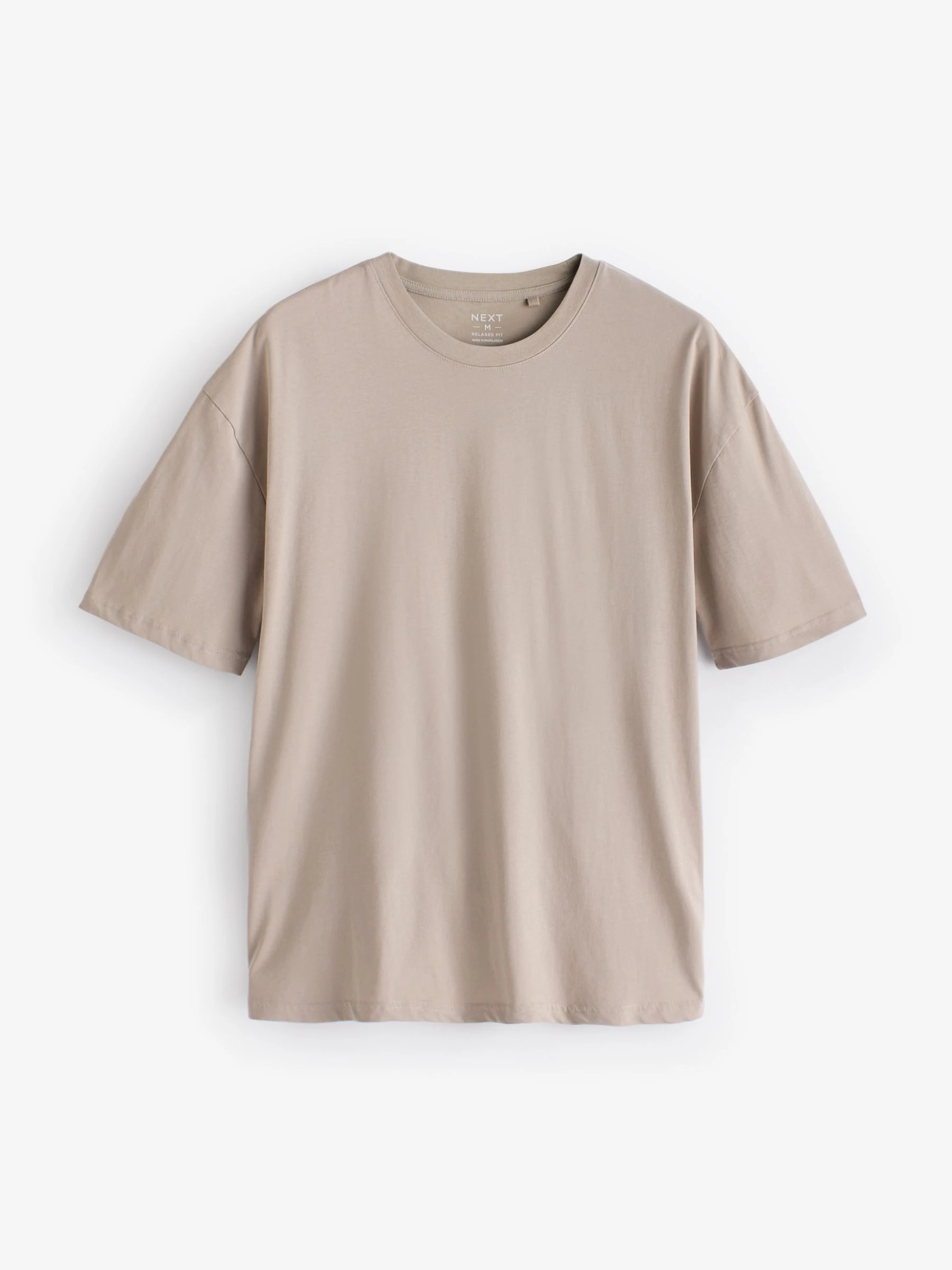 Blauw/Groen/Paars/Naturel - Essential Cotton T-Shirts Relaxed Fit 5 Pack