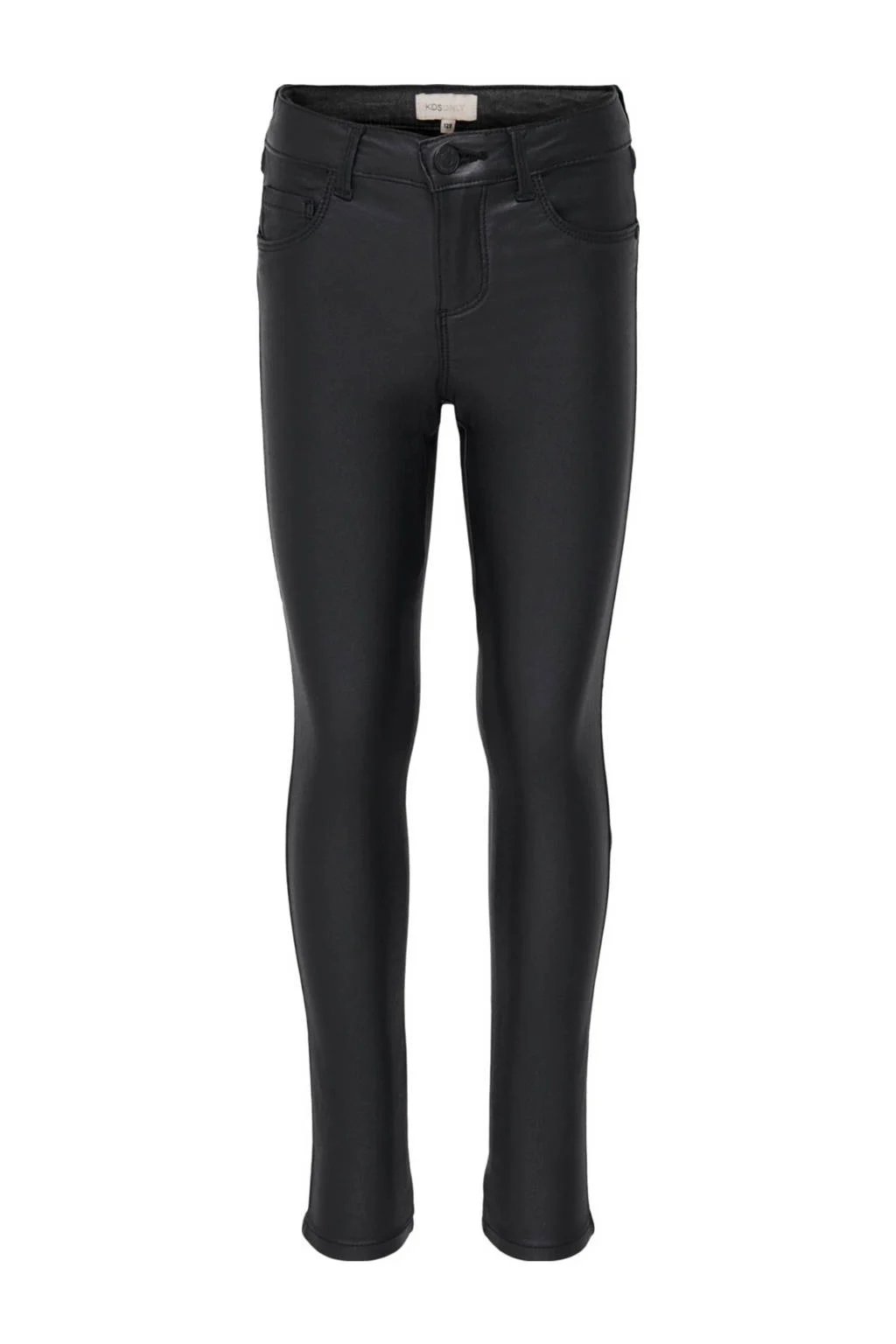 ONLY coated skinny broek KONROYAL zwart