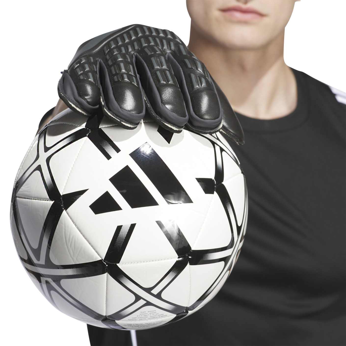 Adidas Predator Match Fingersave Keepershandschoenen Zwart Donkergrijs