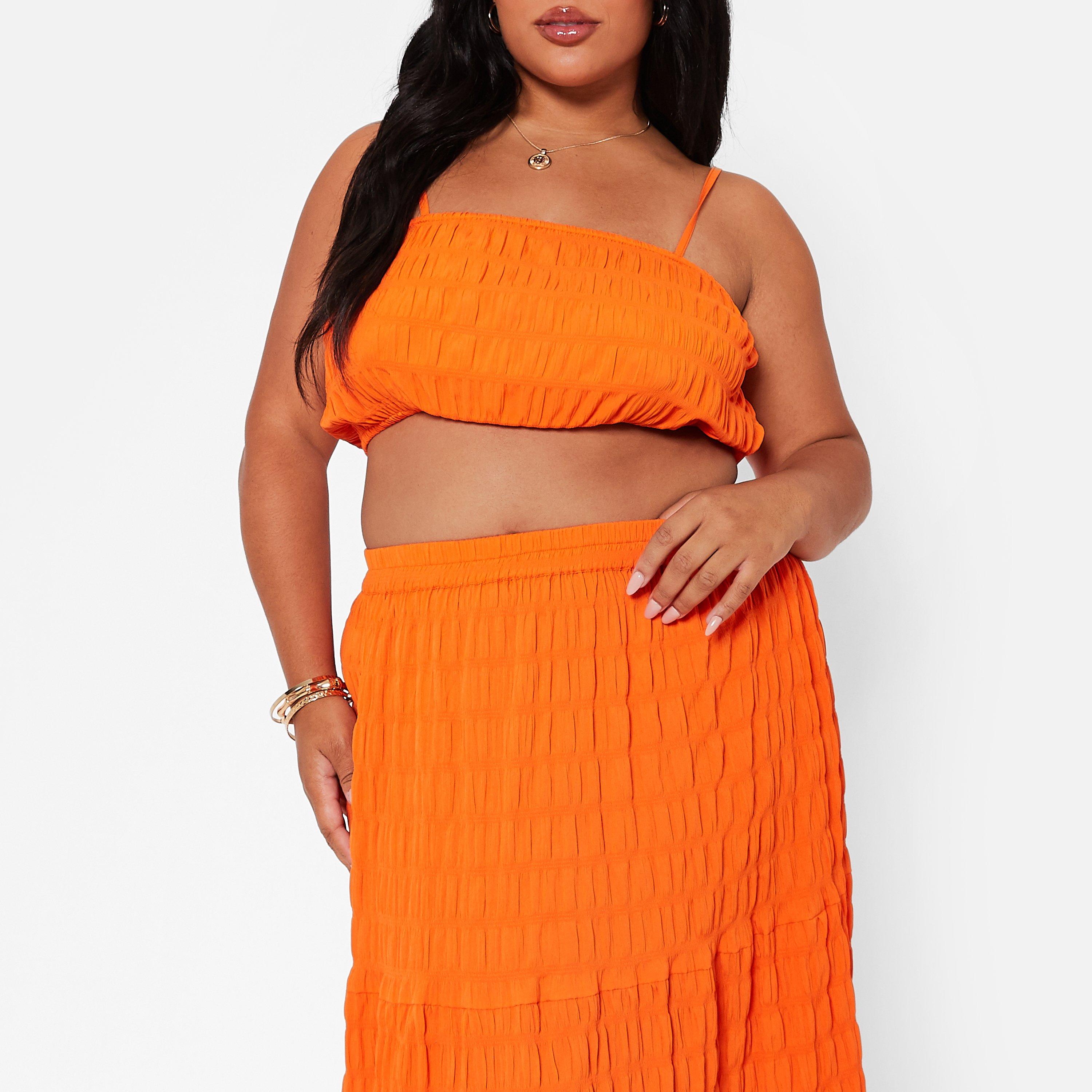 I Saw It First ISAWITFIRST Textured Shirred Cami Crop Top