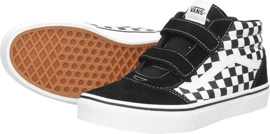 Vans YT Ward Mid V (SUEDE CANVAS)BLACK WHITE Sneakers Unisex