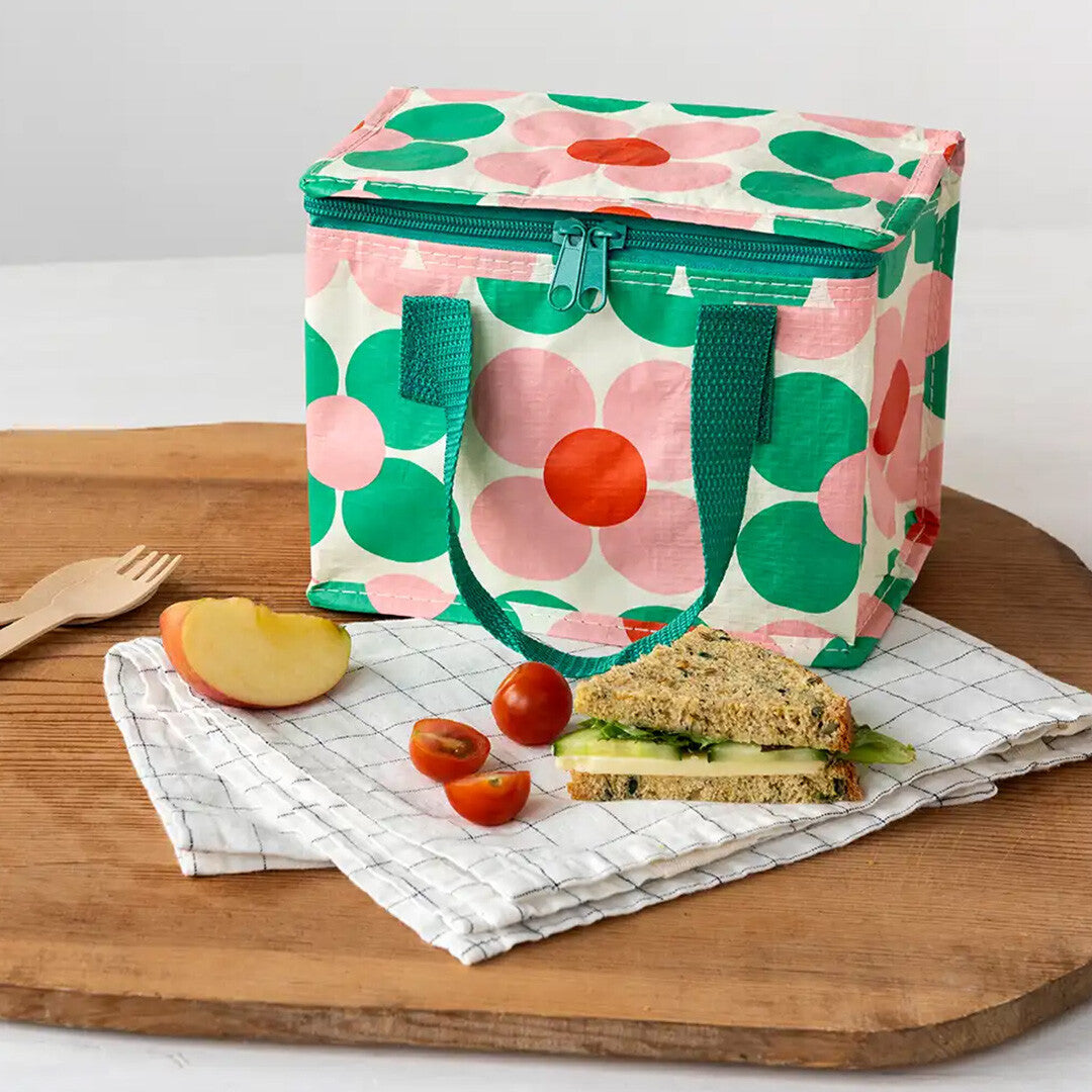 Rex london lunchtas pink and green daisy