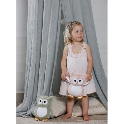 Teddykompaniet Selvlysende Ugle 22 Cm, Rosa