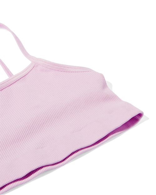 2 hauts enfant sans coutures côte violet clair