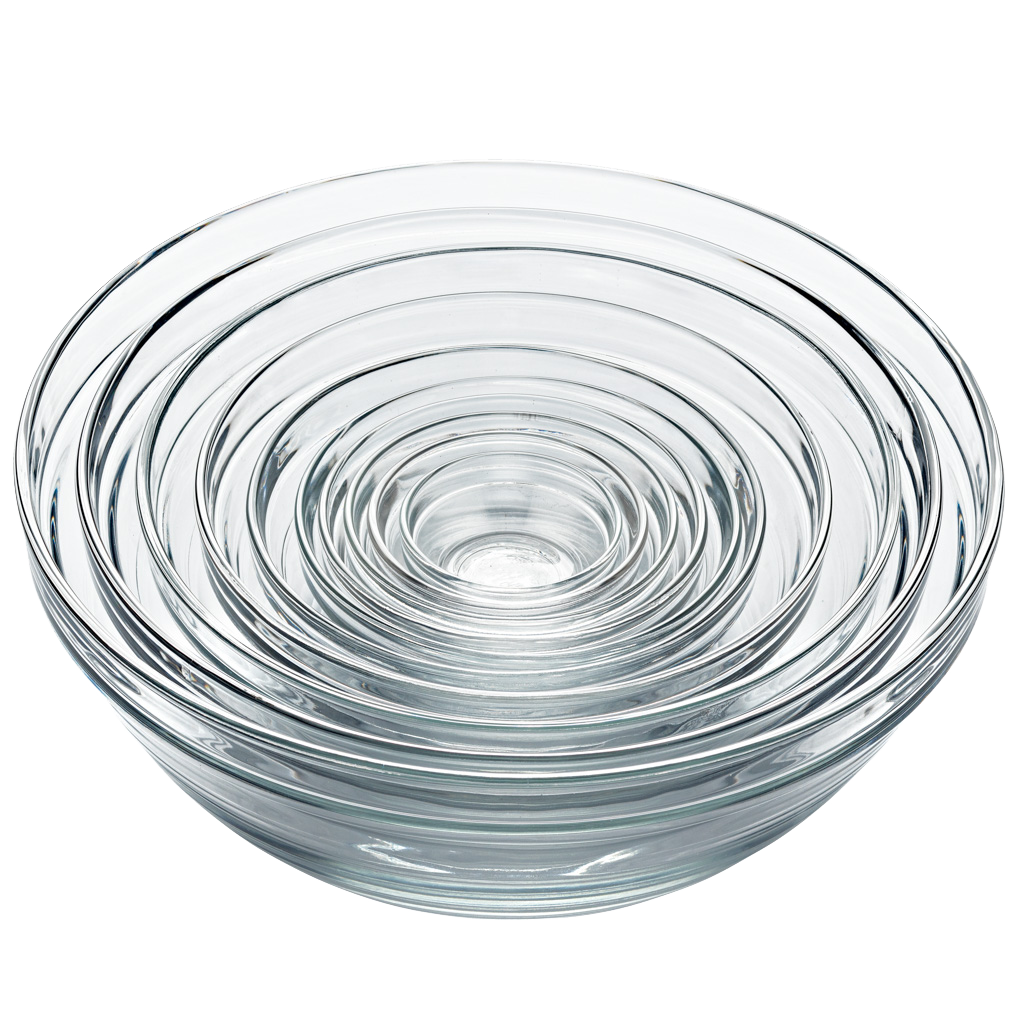 Set de saladier en verre transparent Empilable Le Gigogne®
