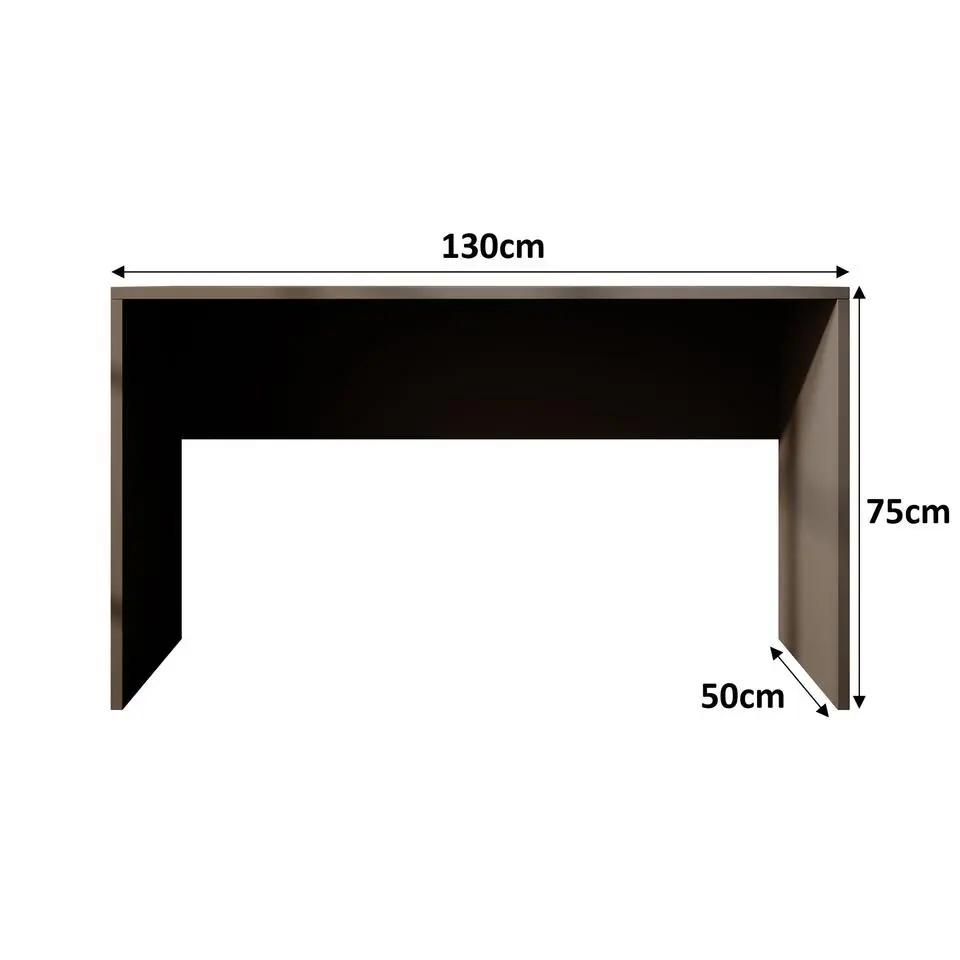 Meubella - Bureau Apoda 2 - Zwart - 130 cm