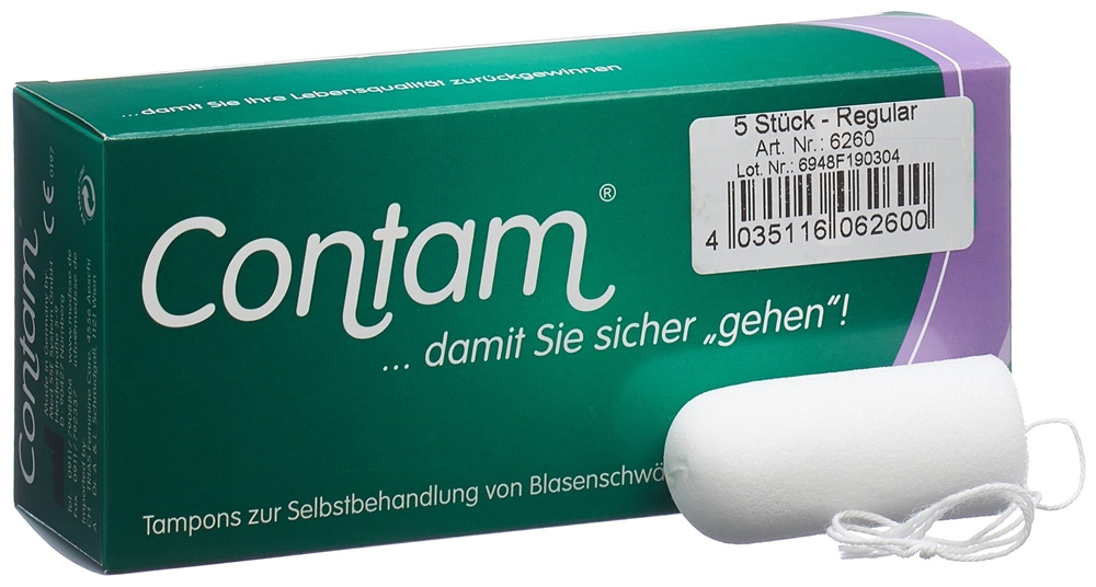 CONTAM Vaginaltampon 28mm Regular 5 Stk