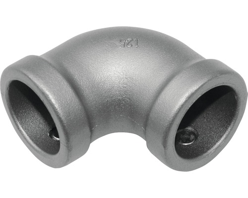 Hoekstuk voor industriële woning, zilver, Ø 25 mm