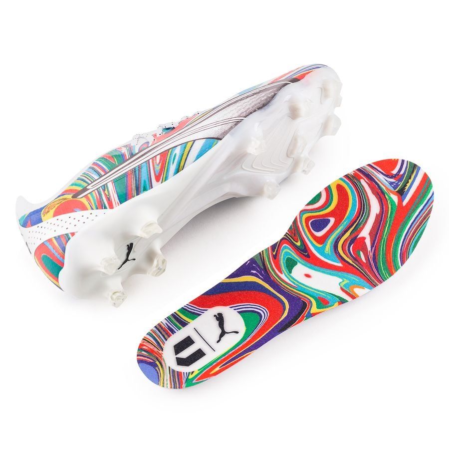 PUMA X Unisport Ultra Ultimate FG/AG Flags of the World - Blanc/Noir/Rouge/Vert ÉDITION LIMITÉE