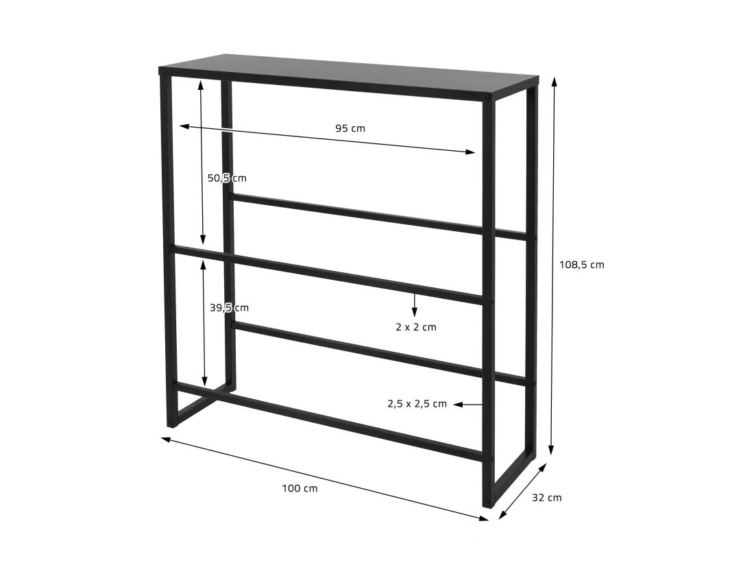 Étagère de rangement pour 6 caisses de boissons 100x32x108,5 cm acier anthracite