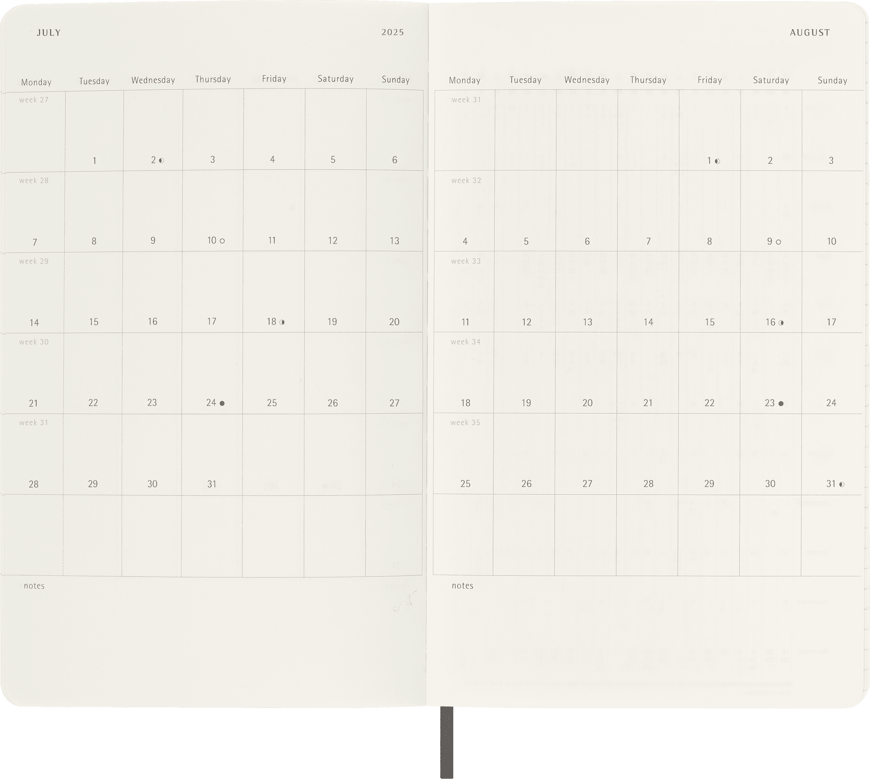 Classic Planner 2025 Large Weekly horizontal, soft cover, 12 months